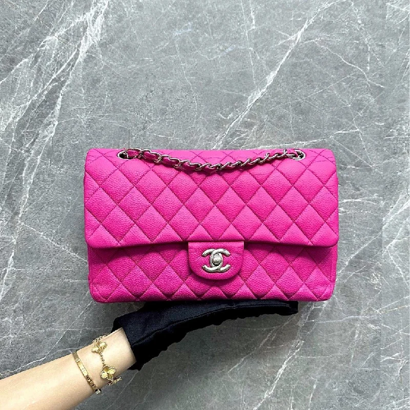 Chanel bags with exclusive seasonal releasesSuede Caviar Hot Pink SHW No 18