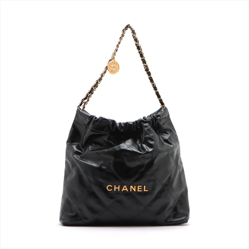 Chanel Vintage Inspired Handbag for Retro LoversChanel 22 Leather Chain Shoulder Bag Black G  AS3261