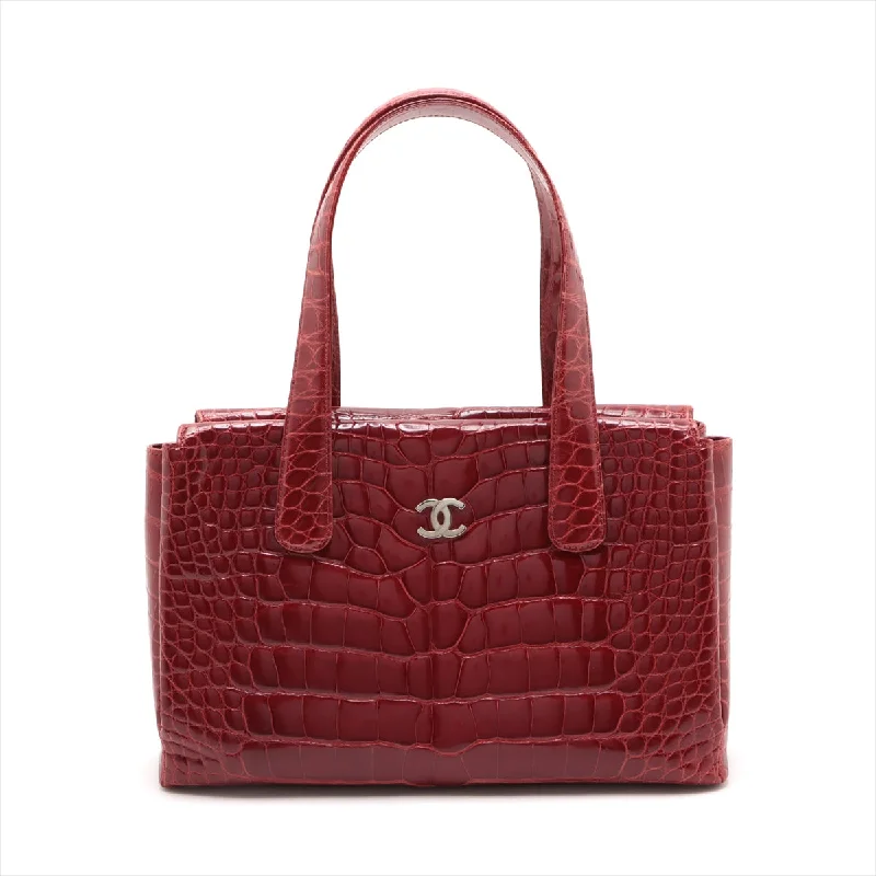 Chanel bags perfect for everyday elegChanel Coco Crocodile Tote Bag Red Silver G  9th