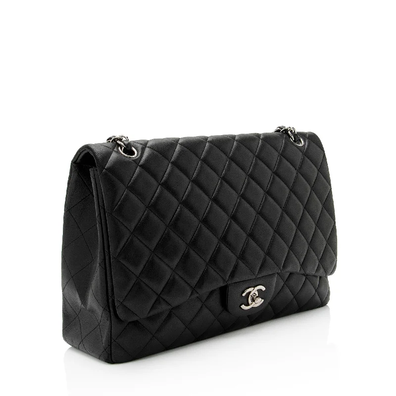 Chanel leather bags for everydChanel Lambskin Classic Maxi Single Flap Bag (zrKD0o)