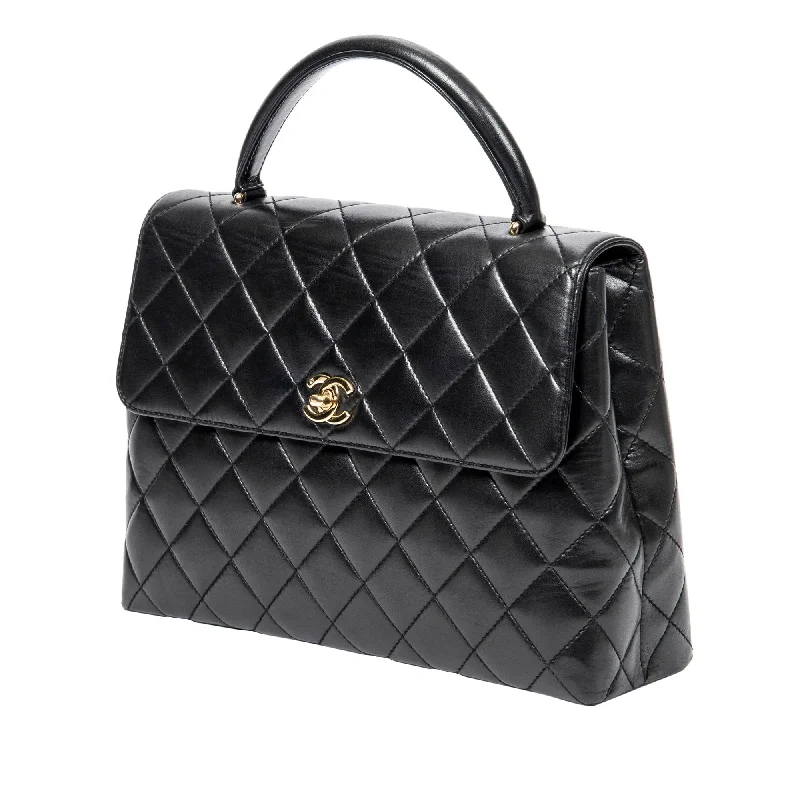 Chanel Black Handbag for Business MeetingsChanel Lambskin Kelly Bag (04EmjV)