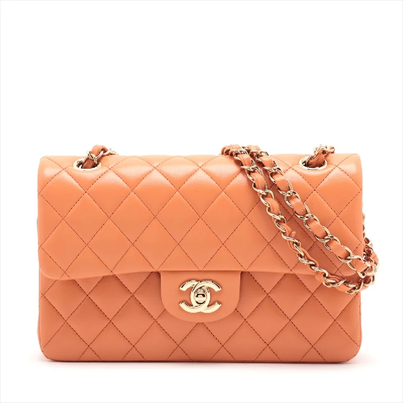 Chanel Black Handbag for Business MeetingsChanel Matrasse 23 Small  Double Flap Double Chain Bag Orange G  A01113