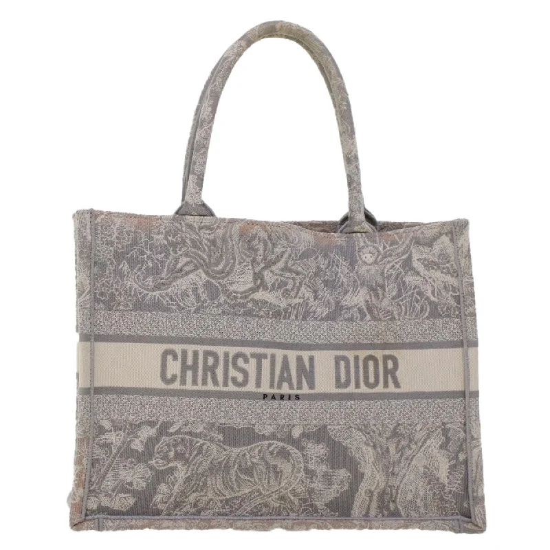 Christian Dior bags with a side - pocket for holding a water bottleCHRISTIAN DIOR Book Tote Bag Canvas Gray M1286ZTDT_M932  bs6141