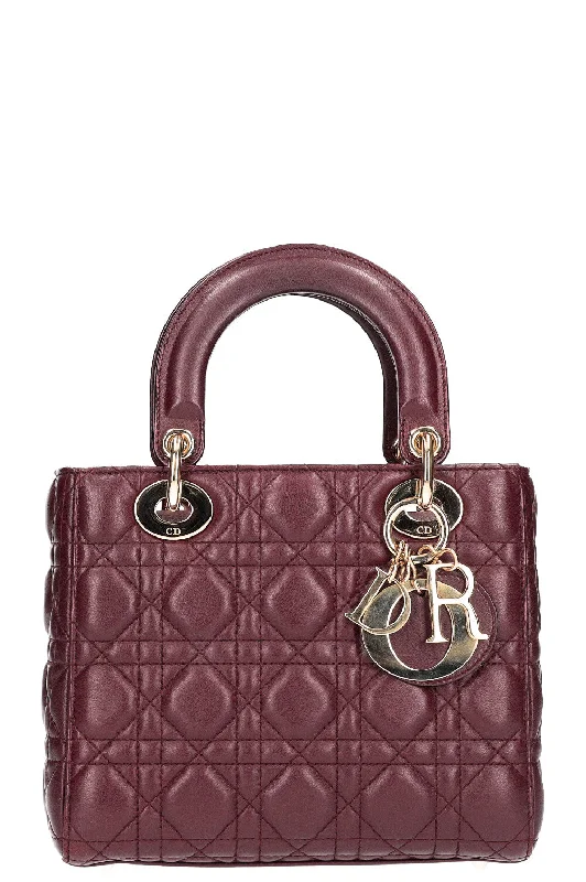 Christian Dior bags with a side - pocket for holding a water bottleCHRISTIAN DIOR Lady Dior Small Bag