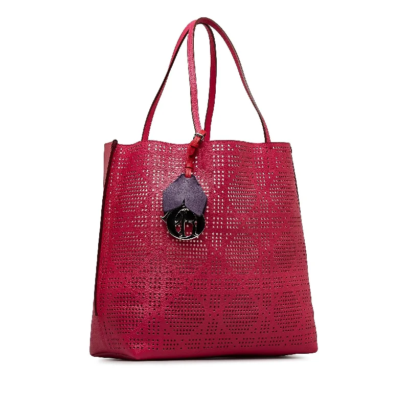 Contemporary Christian Dior handbags with a unique shapeDior Perforated Cannage Dioriva Tote (B6R2WX)